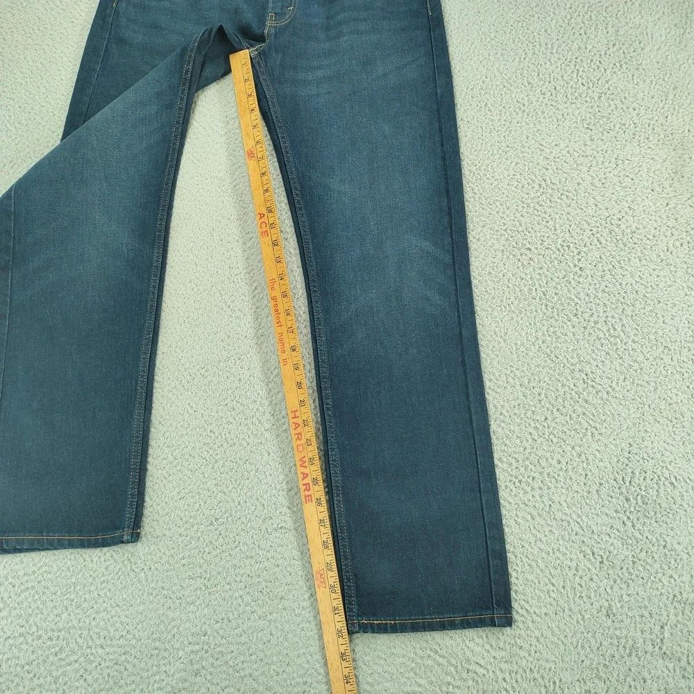 Levi's 505 Jeans Mens 34x32 Blue Medium Wash Straight Leg Zip Fly Stretch New